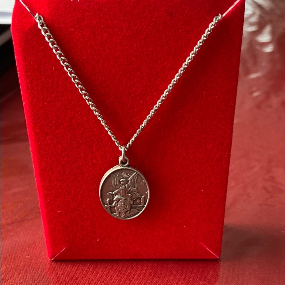 Silver Coin Pendant Necklace Classic Chain Jewelry